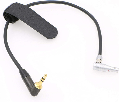 Câble audio 3.5mm TRS de caméra à angle droit de Lemo 5 Pin Right Angle Male To pour Z FAO E2