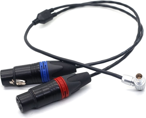 Arri Alexa Mini LF câble audio XLR 3 broches à angle droit 0B 6 broches connecteur mâle audio double canal