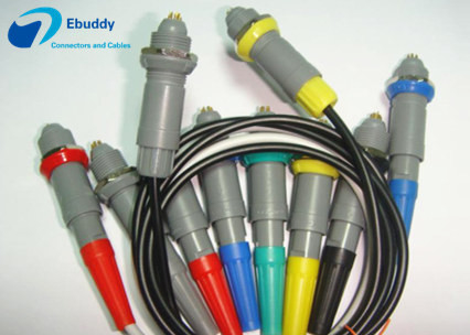 Cable connecteur en plastique de Lemo de série de REDEL P pour le connecteur médical d'endoscope d'industrie