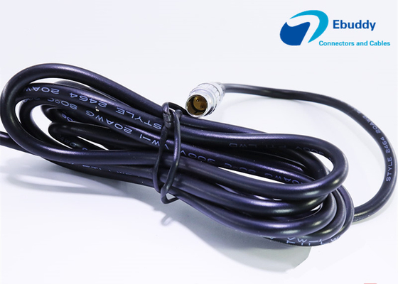 Prise masculine faite sur commande de Lemo 0B 2pin de cables électriques de Lemo au câble d'adaptateur de la puissance 12V