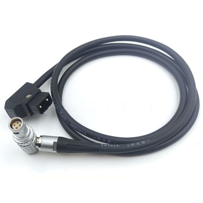 Câble à angle droit de D-robinet de femelle de goupille de Lemo FHJ 1B 6 de l'épopée 12V D'alimentation CC de câble rouge d'approvisionnement