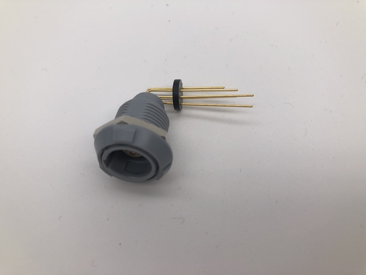 Utilisation médicale femelle de connecteur circulaire de Lemo de Redel 5 de Pin de bâti à angle droit en plastique de carte PCB