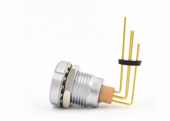 acheter goupilles de circuit imprimé de coude des connecteurs ECG de série de 6pin Lemo B avec la réparation de 2 écrous fabrication en ligne