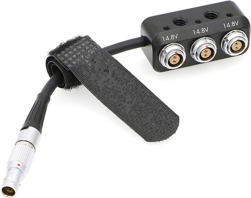 acheter 14.8V Power Splitter Box Cable Lemo 2 épingles mâle à 3 * 2 épingles femelle Box pour ARRI rouge fabrication en ligne