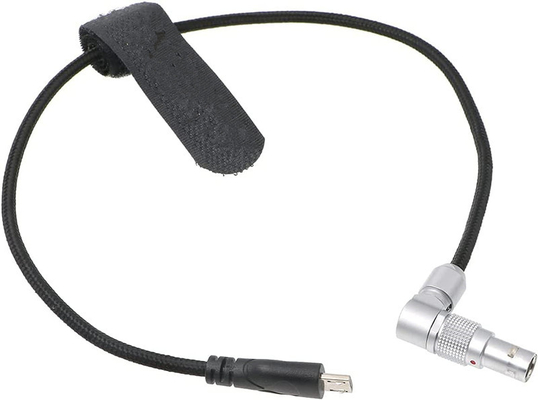 acheter Lemos 2 broches en angle droit tournant vers le câble d'alimentation Micro USB pour ARRI Z CAM E2 fabrication en ligne