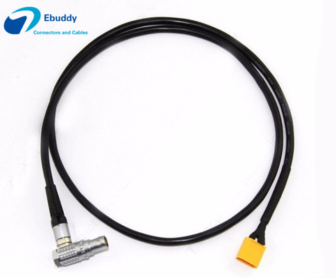 acheter Mâle épique rouge XT60 de câble d'alimentation CC De la caméra 12V d'écarlate à la femelle à angle droit de LEMO online manufacture