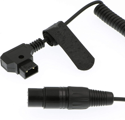 XLR 4 broches féminin à D tap câble d'alimentation enroulé pour la pratique 602 caméscope reflex Sony F55 SXS