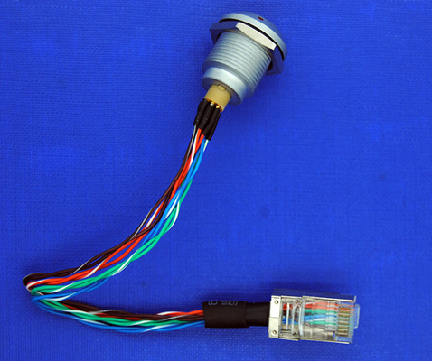 Le mâle aux cables électriques faits sur commande masculins, Pin 1K 8 a gainé des câbles d'alimentation d'énergie 