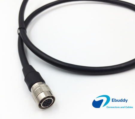 Câble HR10A-10P-12S de connexion de caméra de connecteur de  12pin au câble volant