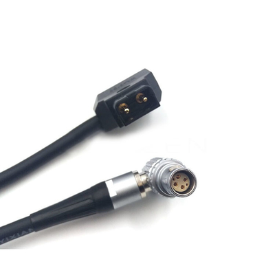 Câble à angle droit de D-robinet de femelle de goupille de Lemo FHJ 1B 6 de l'épopée 12V D'alimentation CC de câble rouge d'approvisionnement