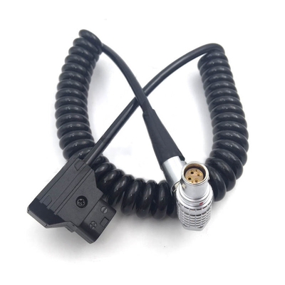 Câble à angle droit épique rouge de D-robinet de femelle de Lemo FHJ 1B 6pin de cable électrique de ressort